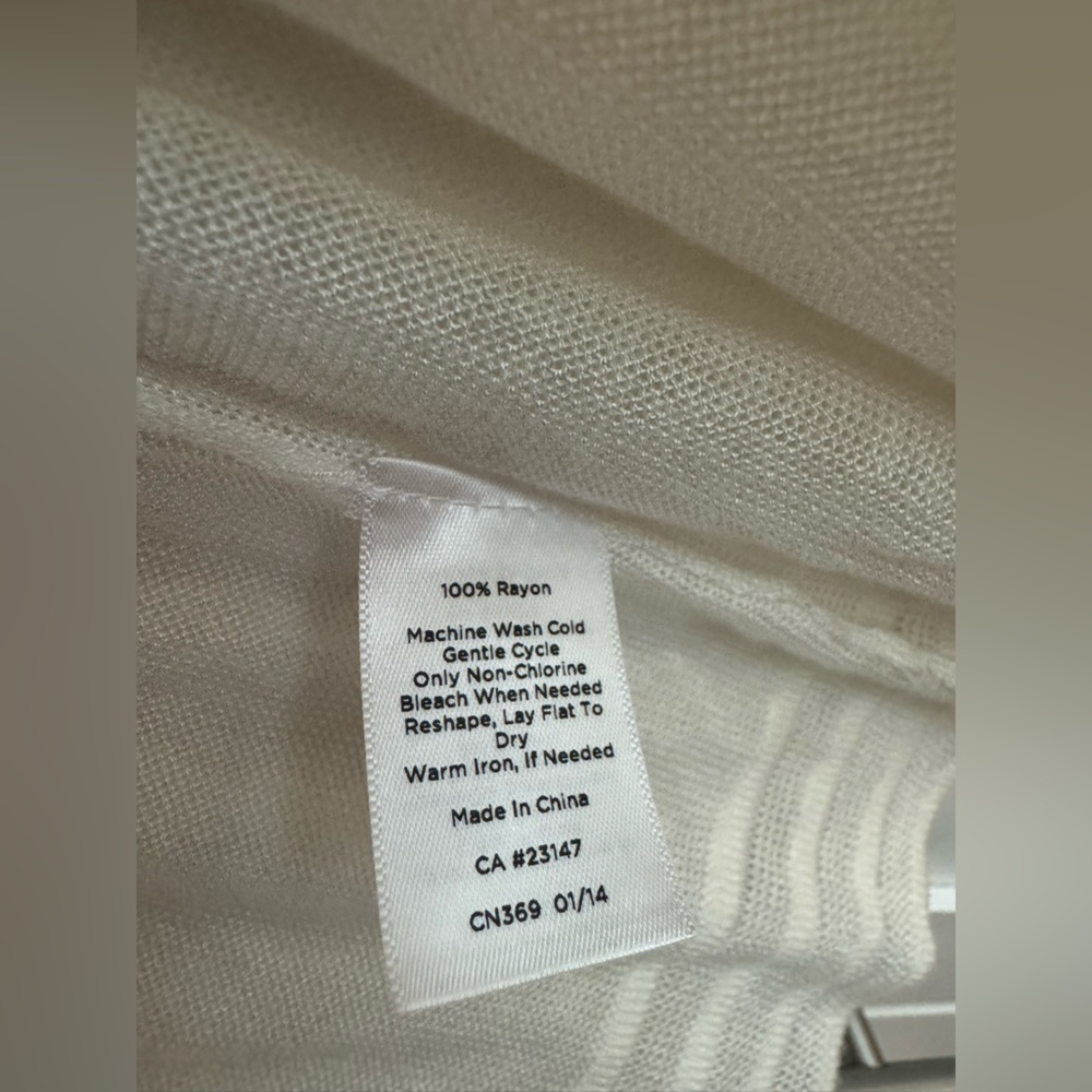 NWT Talbots White Women's open Cardigan Size MP - Picture 4 of 6